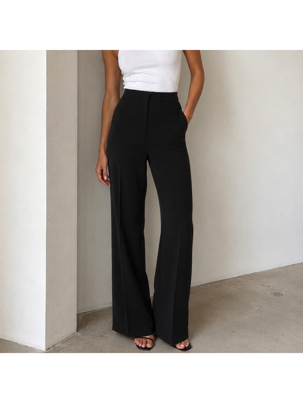 Vintage of Christian Lacroix high-waisted wide-leg black trousers
